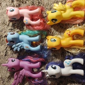 6 Hasbro My Little Ponys, 6 - 6 1/2 inches tall, all excellent condition